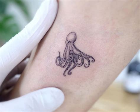 fine line octopus tattoo|octopus tattoo color.